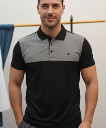 Men’s Two-Tone Fine Peque Polo Shirt
