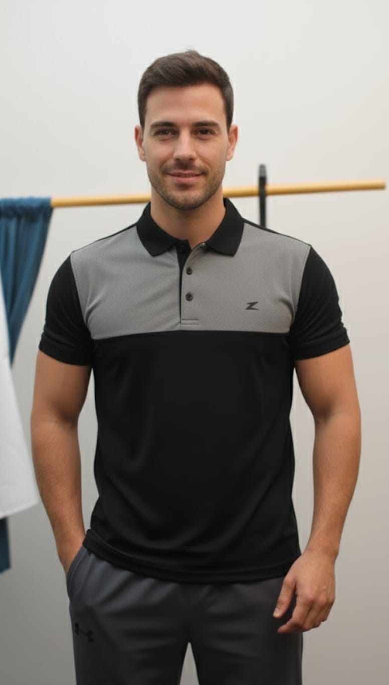 Men’s Two-Tone Fine Peque Polo Shirt