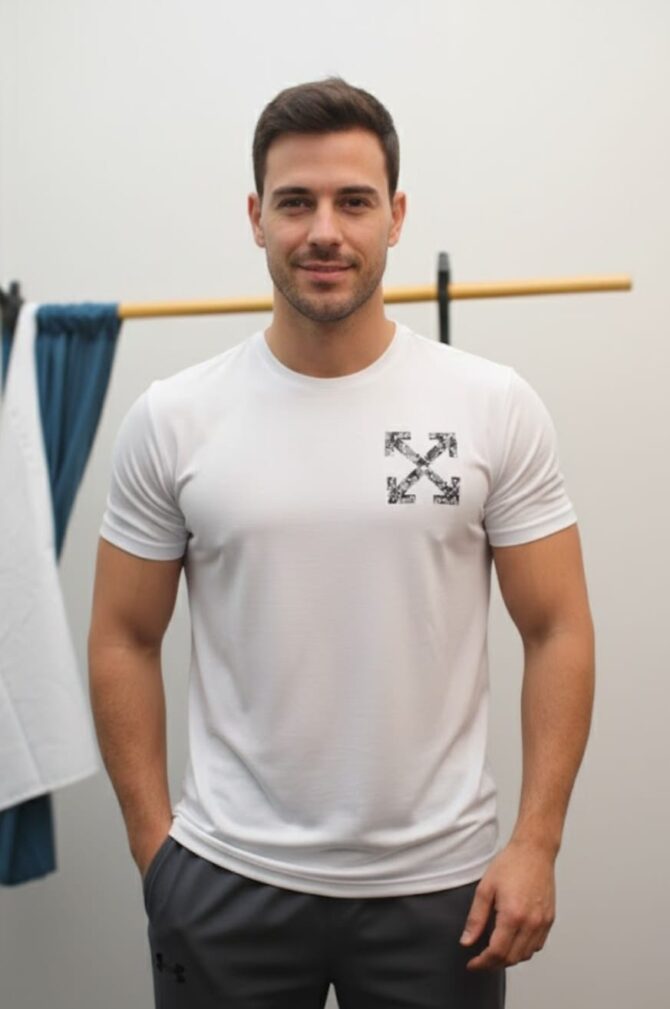 ZEEJ White Oversized Drop Shoulder Jersey T-Shirt for Men | Streetwear Style