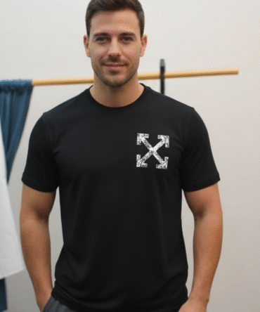ZEEJ Black Oversized Drop Shoulder Jersey T-Shirt for Men | Streetwear Style