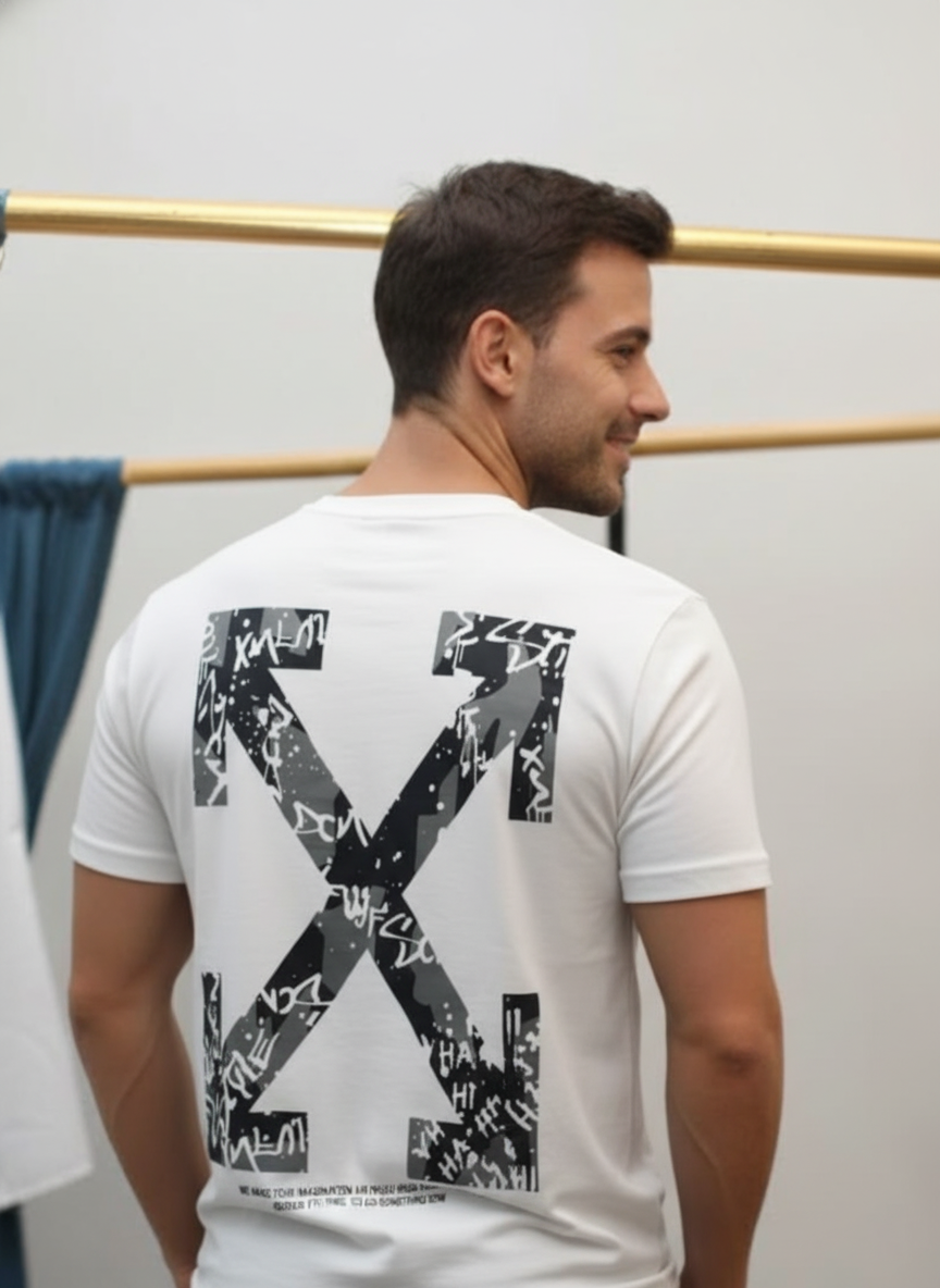ZEEJ White Oversized Drop Shoulder Jersey T-Shirt for Men | Streetwear Style - Image 2