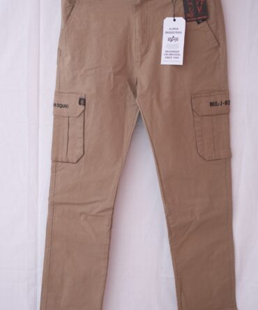 Alpha Industries Men’s Tapered Fit Cargo Pants – Military-Inspired Khaki Trouser