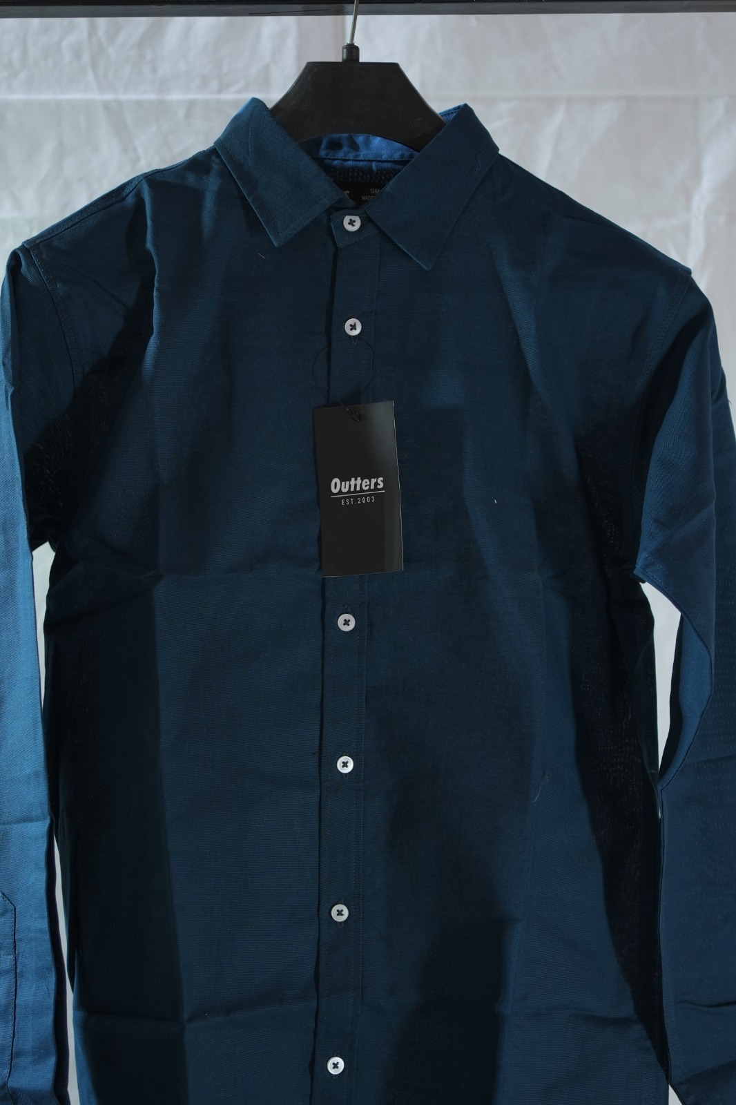 Outters Men’s Dark Blue Formal Shirt – Premium Cotton Slim Fit - Image 2