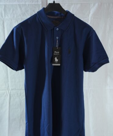Polo Ralph Lauren Men’s Blue Cotton Polo T-Shirt – Classic Fit Casual Wear