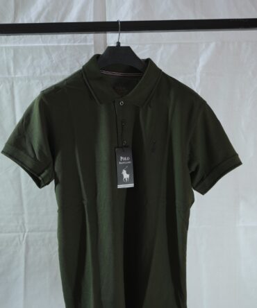 Polo Ralph Lauren Men’s Dark Green Cotton Polo T-Shirt – Classic Fit Casual Wear