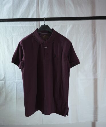 Polo Ralph Lauren Men’s Maroon Cotton Polo T-Shirt – Classic Fit Casual Wear