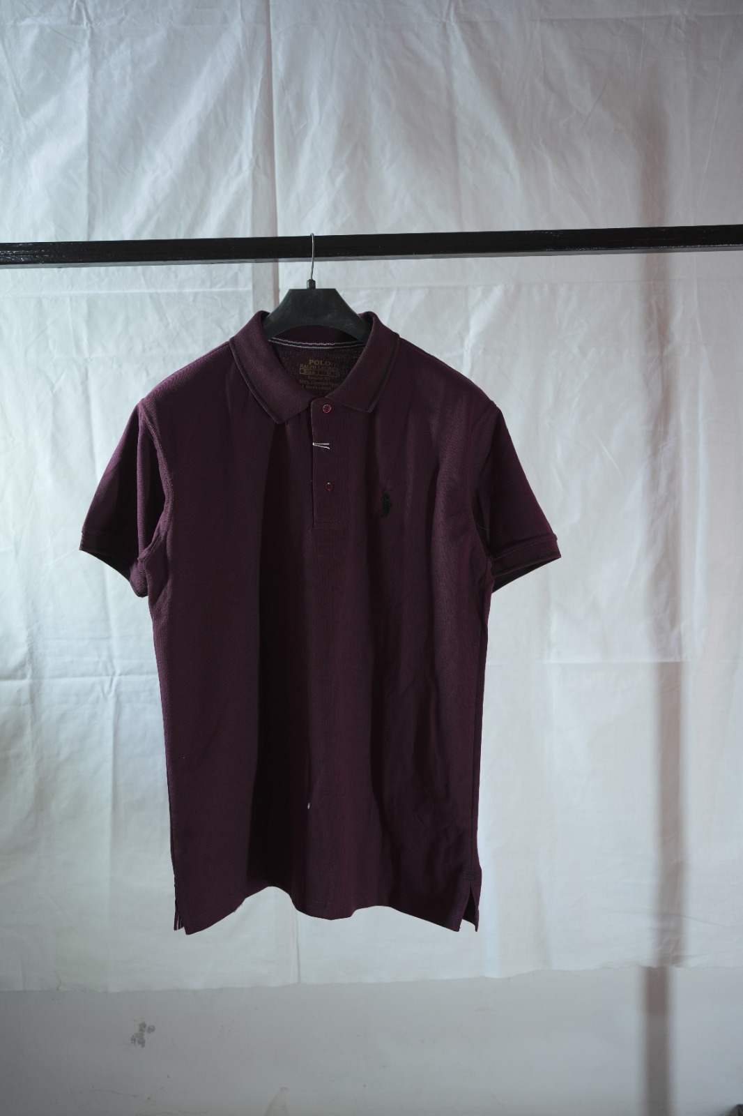 Polo Ralph Lauren Men’s Maroon Cotton Polo T-Shirt – Classic Fit Casual Wear