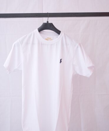 Polo Ralph Lauren Men’s White Cotton Polo T-Shirt – Classic Fit Casual Wear